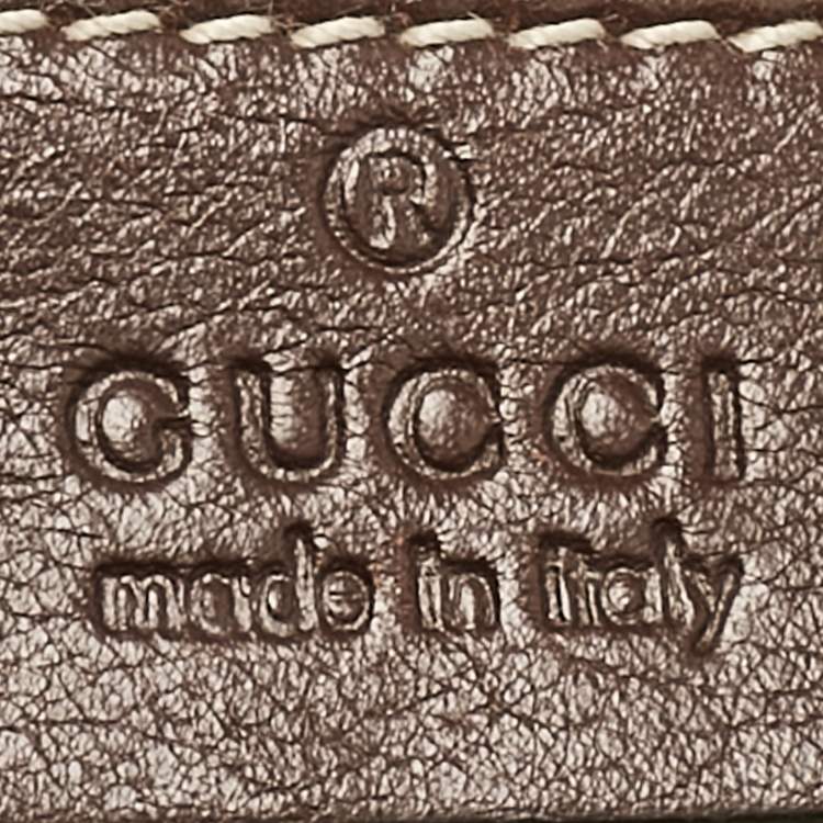 Pre Owned Gucci Brown Diamante Leather Medium Sukey Tote