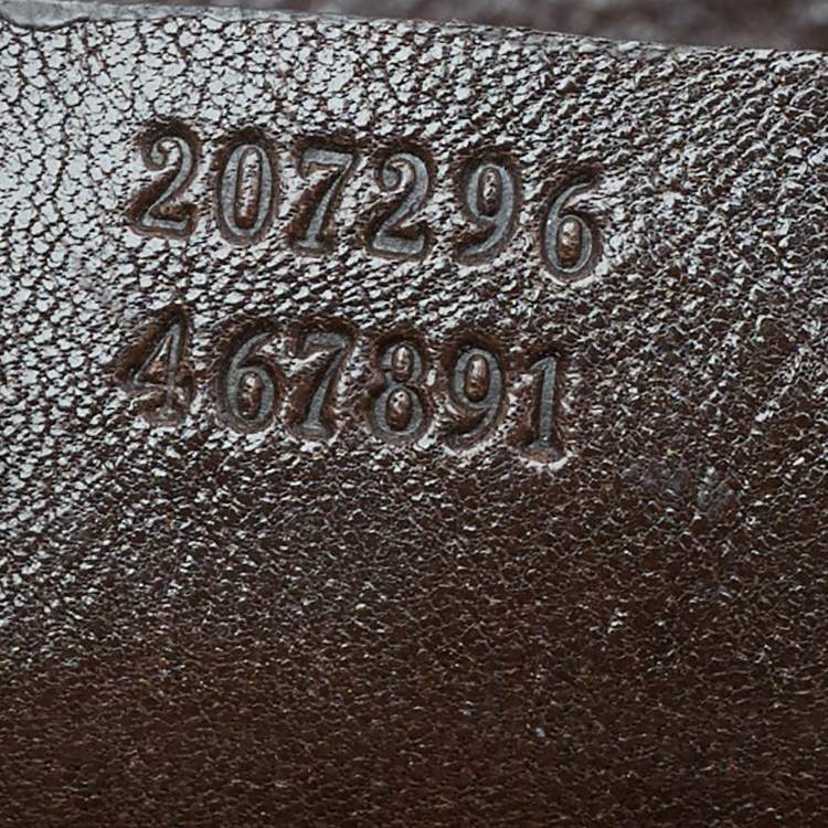 Pre Owned Gucci Dark Brown Suede and Leather Babouska Indy Boston Bag