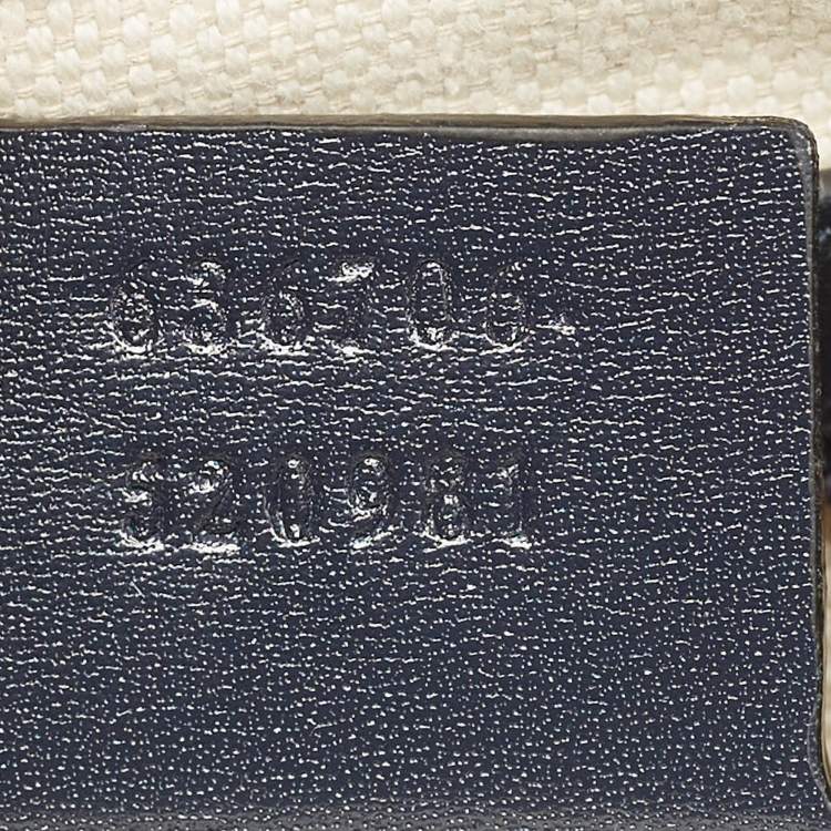 Pre Owned Gucci Brown/Navy Blue Glazed Leather Small Jackie 1961 Hobo