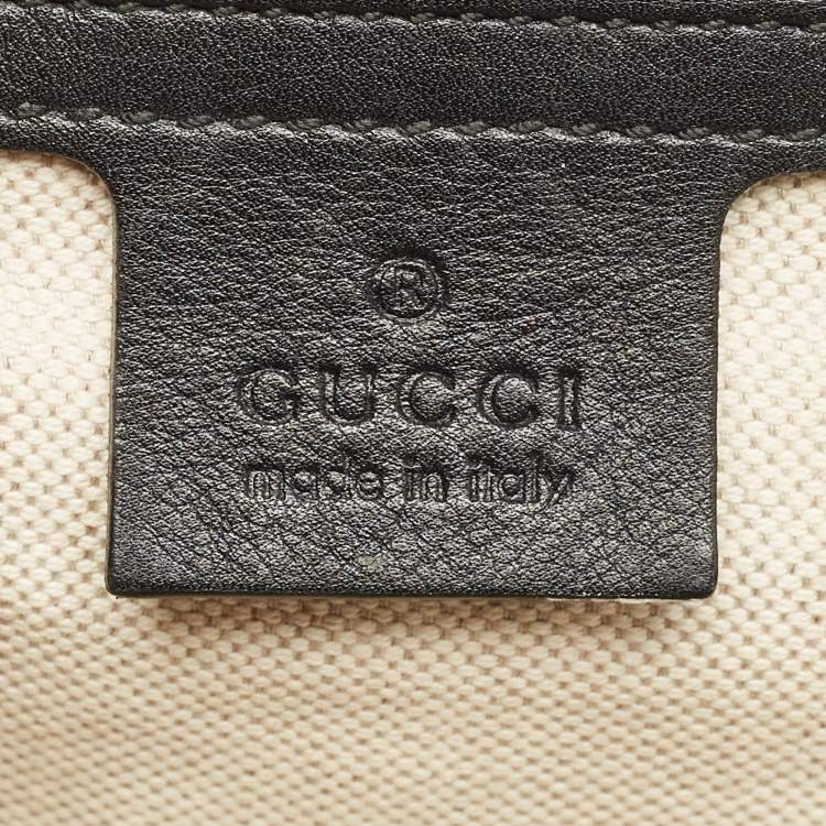 Pre Owned Gucci Black Guccissima Leather Large Emily Chain Shoulder Bag