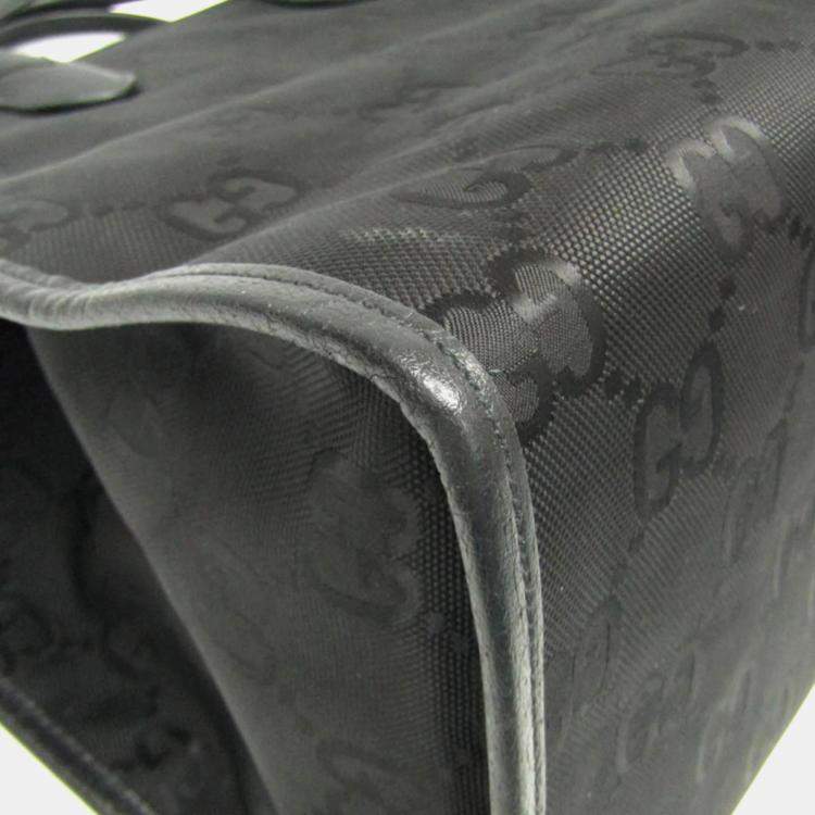 Pre Owned Gucci Black Nylon Canvas GG Off The Grid Shoulder Bag