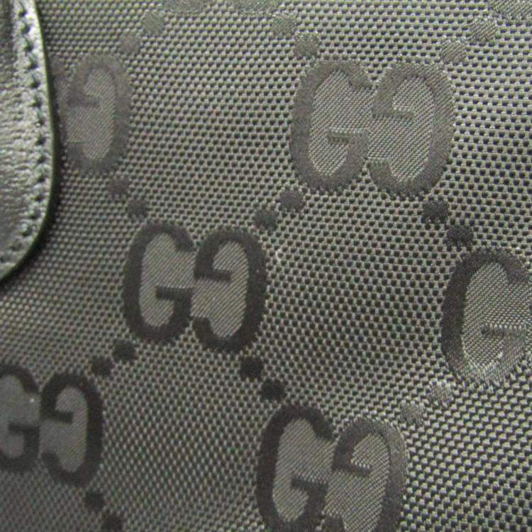 Pre Owned Gucci Black Nylon Canvas GG Off The Grid Shoulder Bag