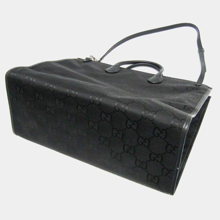 Pre Owned Gucci Black Nylon Canvas GG Off The Grid Shoulder Bag