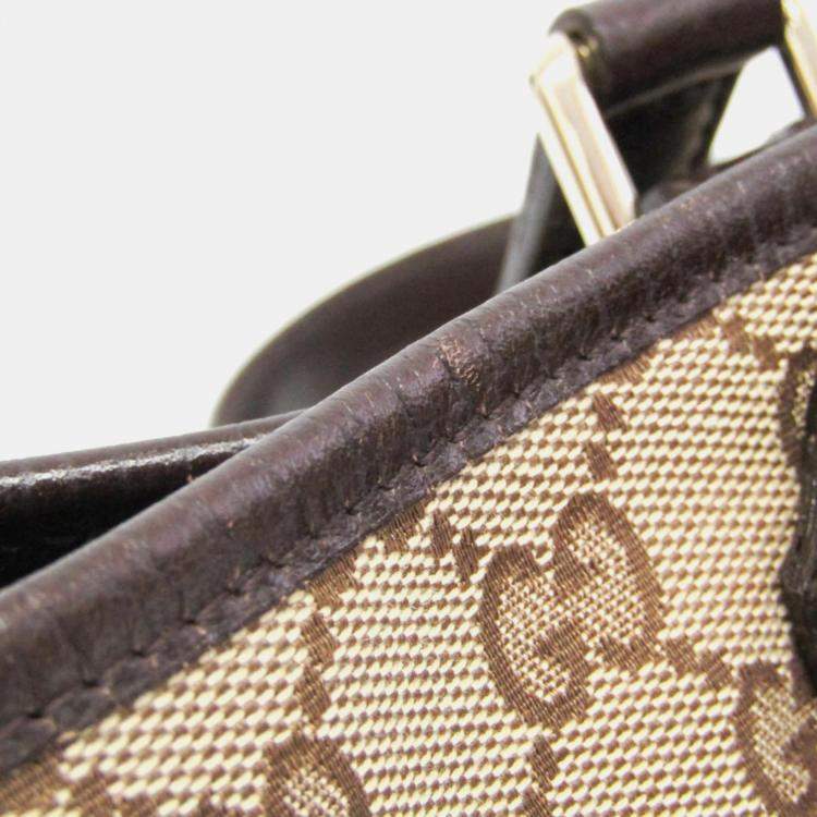 Pre Owned Gucci Beige GG Canvas Sherry Tote Bag