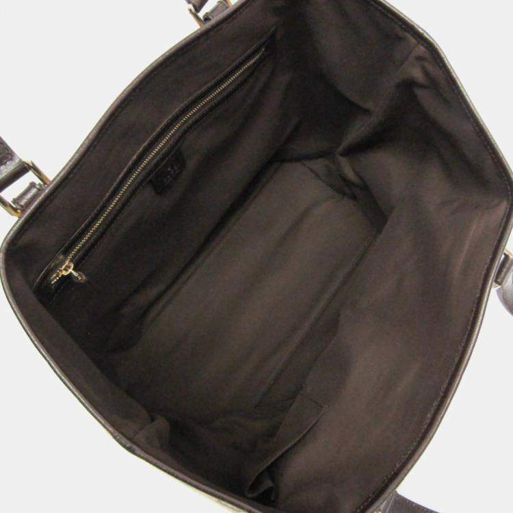 Pre Owned Gucci Beige GG Canvas Sherry Tote Bag
