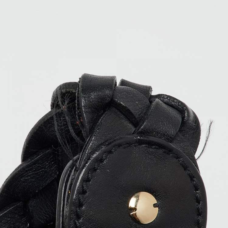 Pre Owned Gucci Black Guccissima Leather Pelham Shoulder Bag