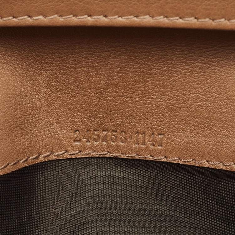 Pre Owned Gucci Beige GG Canvas Double G Continental Wallet
