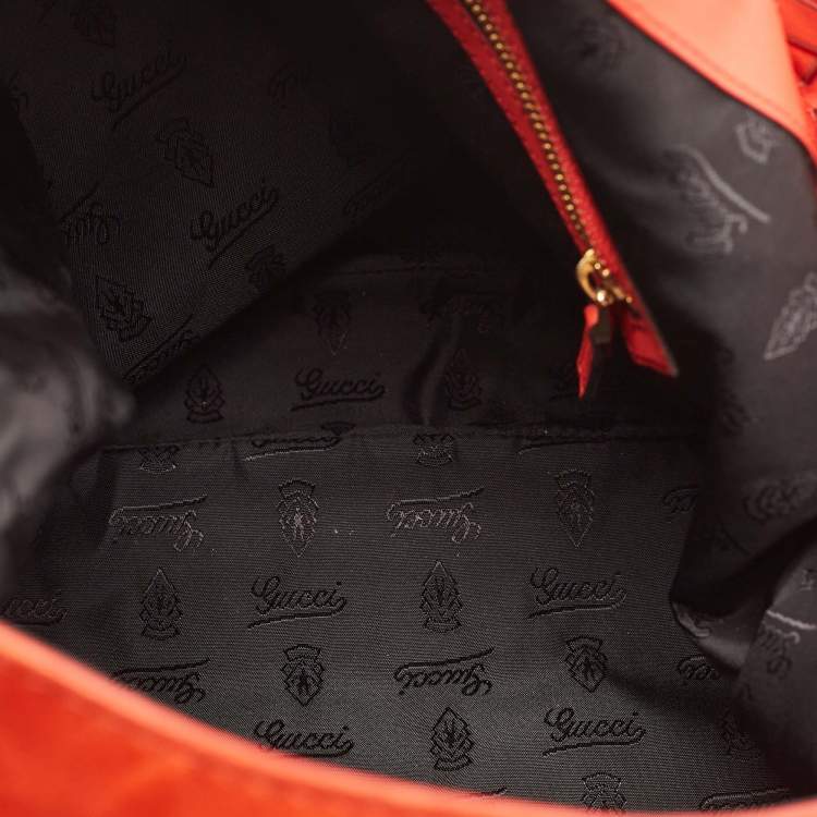 Pre Owned Gucci Red Leather Large New Jackie Hobo