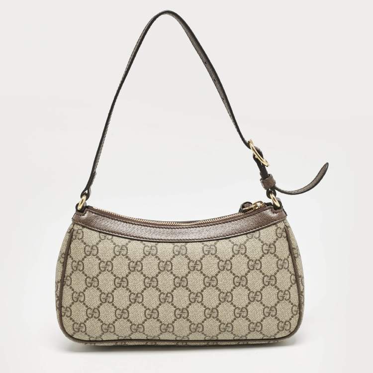Pre Owned Gucci Beige/Brown GG Supreme Canvas Small Ophidia Bag