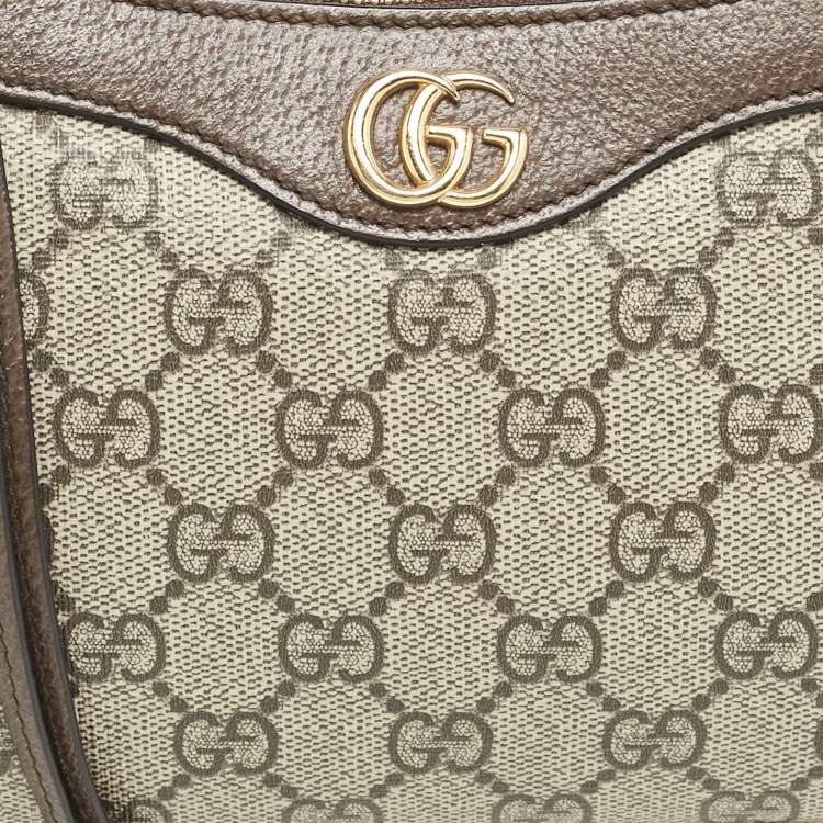 Pre Owned Gucci Beige/Brown GG Supreme Canvas Small Ophidia Bag