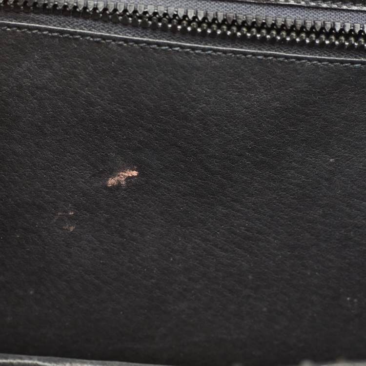 Pre Owned Gucci Black Lizard Vintage Top Handle Bag