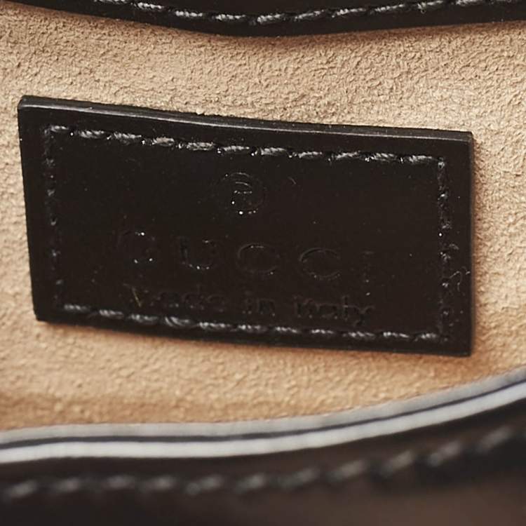 Pre Owned Gucci Black Leather Nano Jackie 1961 Hobo
