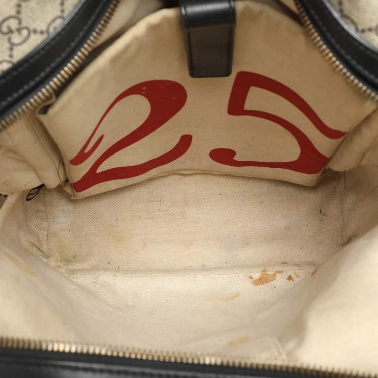 Pre Owned Gucci Beige GG Soft Supreme Canvas Angry Cat Print Backpacks