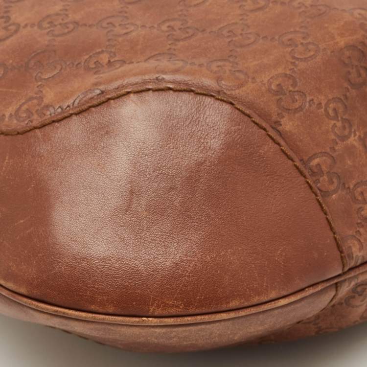Pre Owned Gucci Brown Guccissima Leather Charlotte Hobo