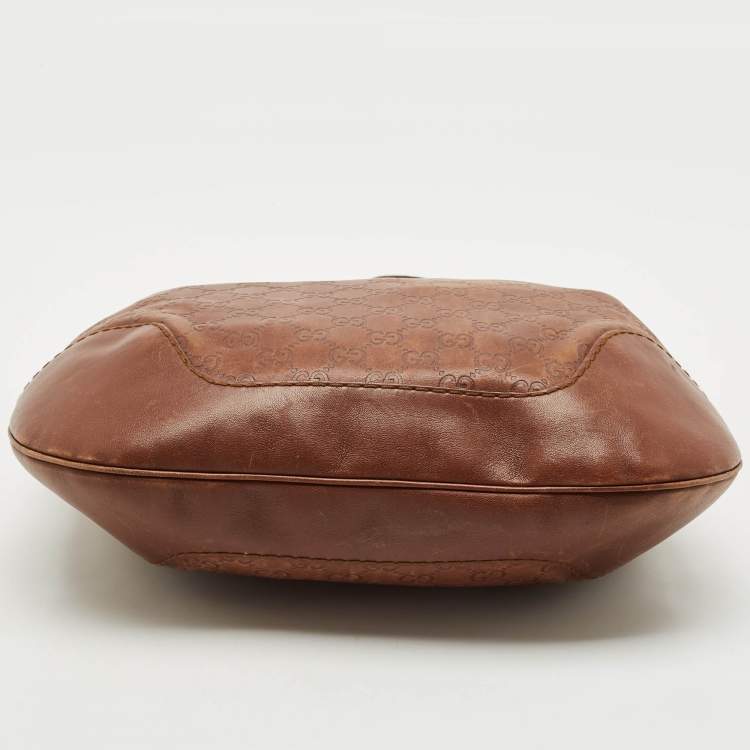 Pre Owned Gucci Brown Guccissima Leather Charlotte Hobo