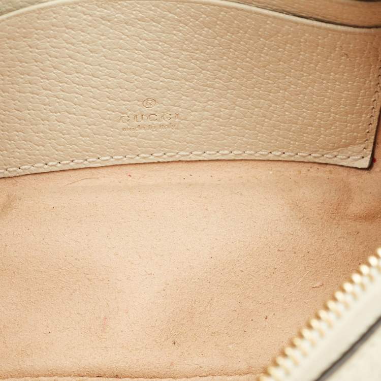 Pre Owned Gucci Off White/Beige GG Supreme Canvas Mini Web Ophidia Shoulder Bag