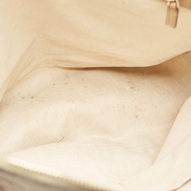 Pre Owned Gucci Beige Guccissima Leather Large Nice Dome Bag