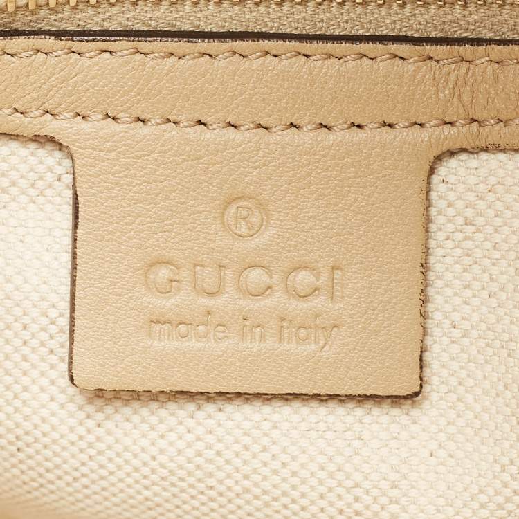 Pre Owned Gucci Beige Guccissima Leather Large Nice Dome Bag