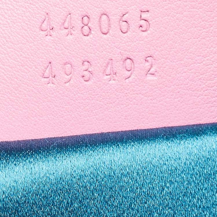 Pre Owned Gucci Pink Matelassé Velvet Mini Faux Diamond GG Marmont Camera Bag