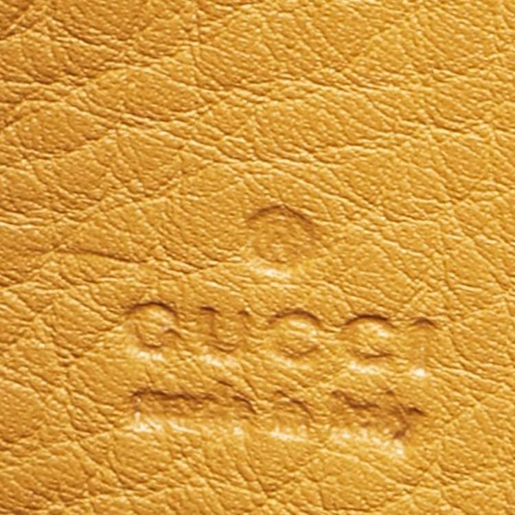 Pre Owned Gucci Orange Leather Soho Zip Continental Wallet