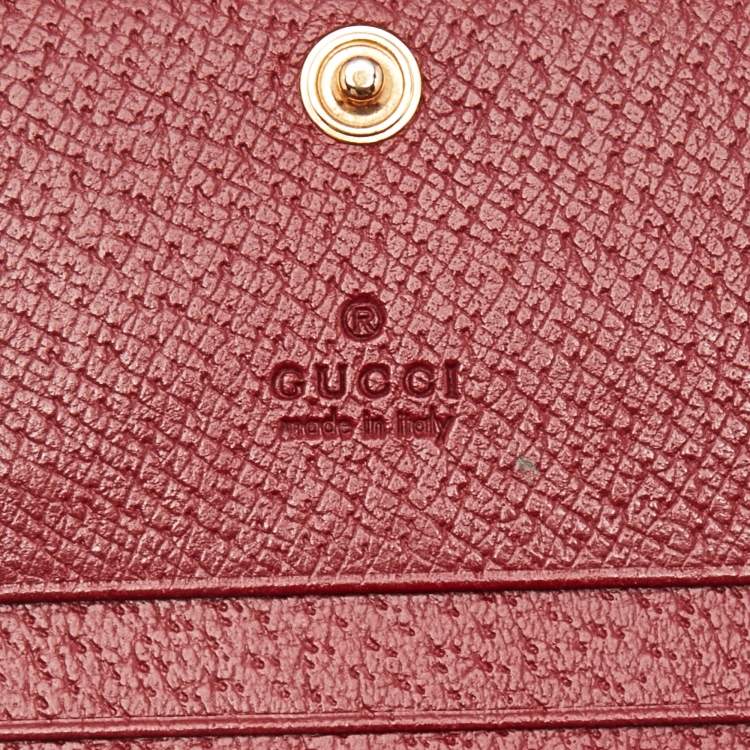 Pre Owned Gucci Beige GG Supreme Canvas and Leather Tian Card Case