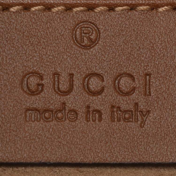 Pre Owned Gucci Brown/Beige GG Supreme Canvas and Leather Small Padlock Shoulder Bag