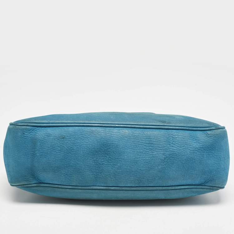 Pre Owned Gucci Blue Nubuck Medium Soho Chain Shoulder Bag