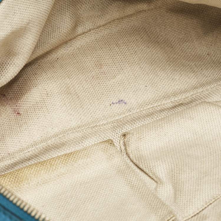 Pre Owned Gucci Blue Nubuck Medium Soho Chain Shoulder Bag