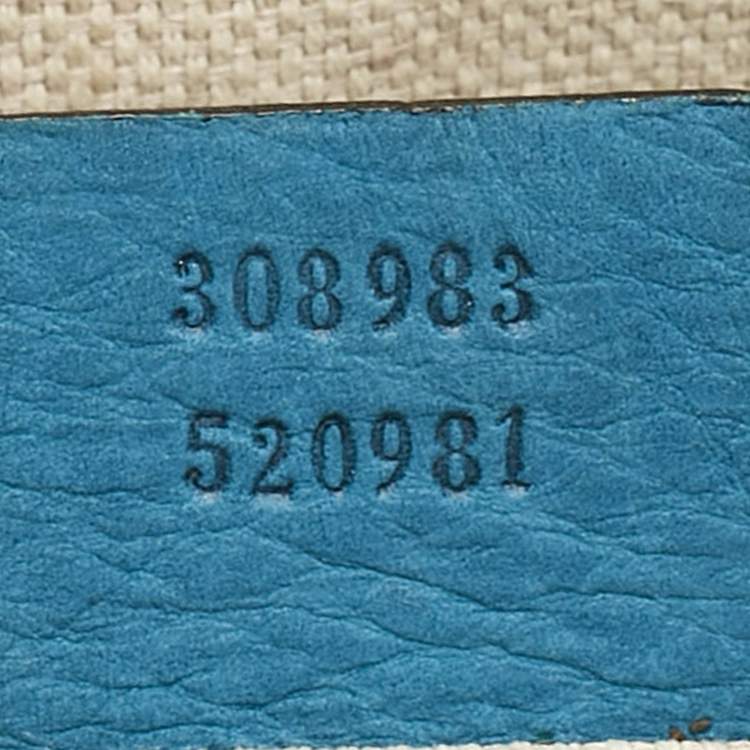 Pre Owned Gucci Blue Nubuck Medium Soho Chain Shoulder Bag