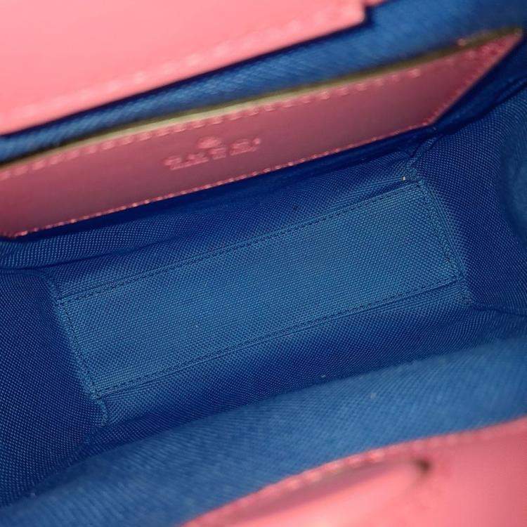 Pre Owned Gucci Pink Leather Supreme Mini Tote and Shoulder Bag