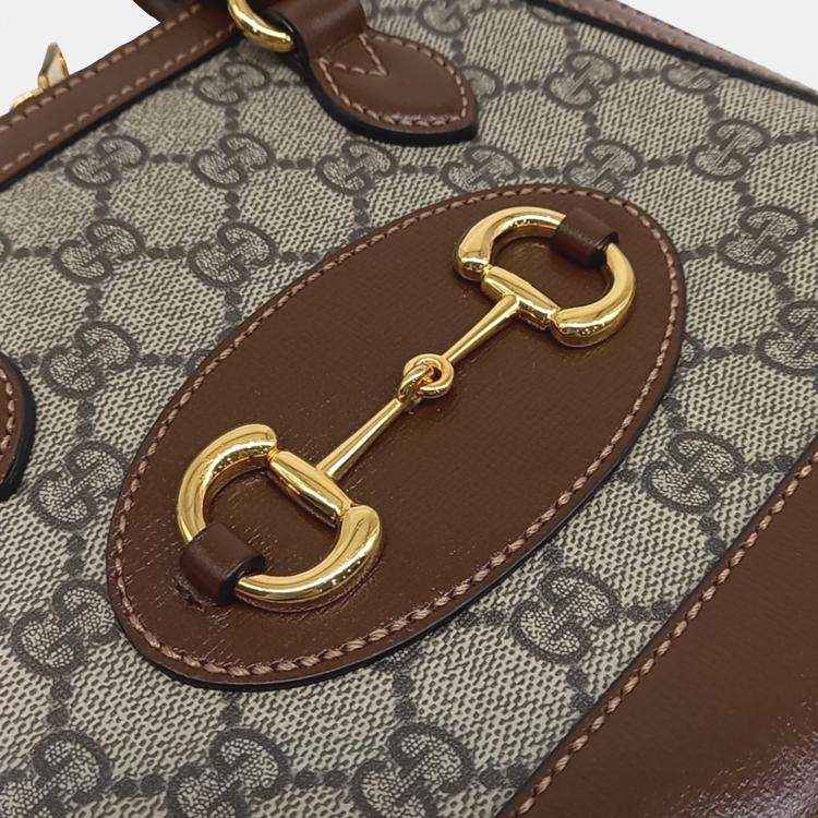 Pre Owned Gucci Horsebit 1955 Mini Top Handle Bag