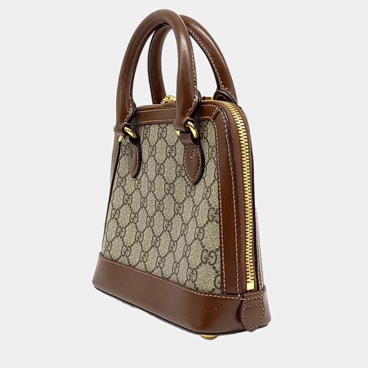 Pre Owned Gucci Horsebit 1955 Mini Top Handle Bag