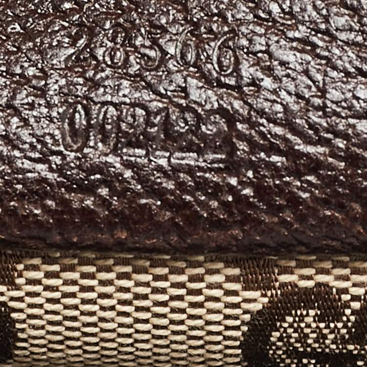 Pre Owned Gucci Dark Brown/Beige GG Canvas Web Double Pocket Belt Bag