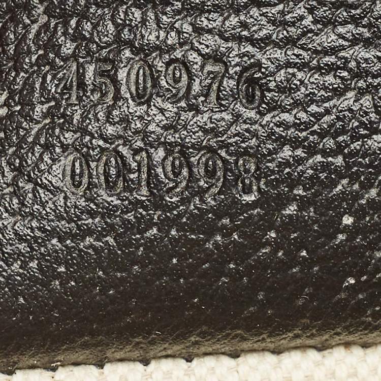 Pre Owned Gucci Black Leather Bee Star Messenger Bag