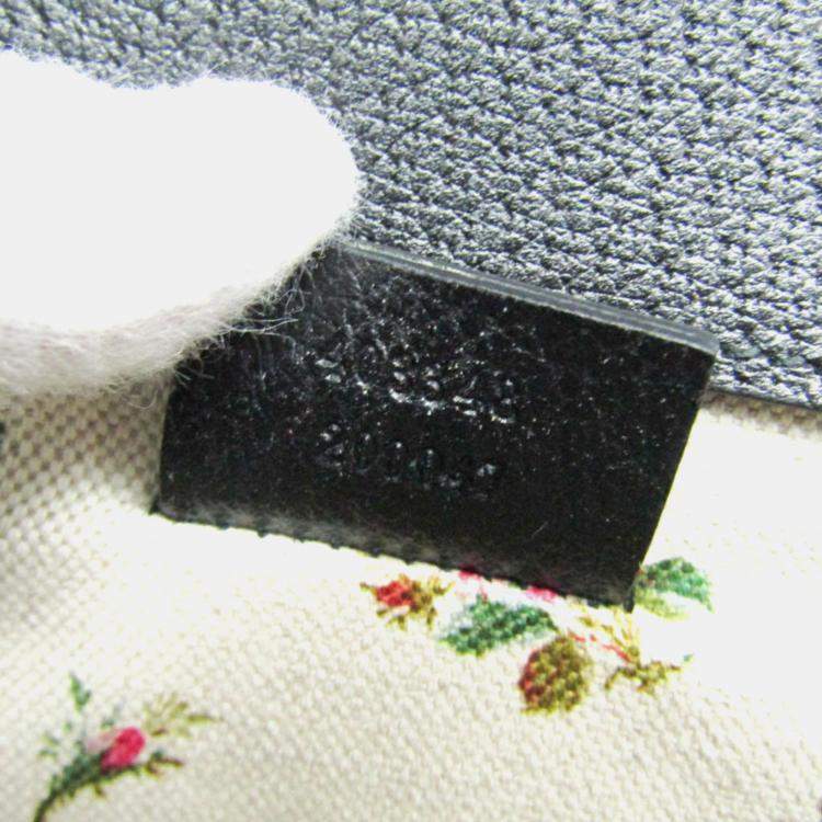 Pre Owned Gucci Black Leather Dionysus Flower Shoulder Bag