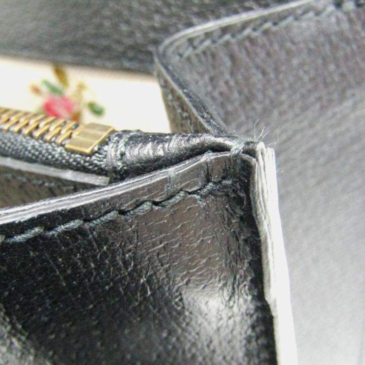 Pre Owned Gucci Black Leather Dionysus Flower Shoulder Bag