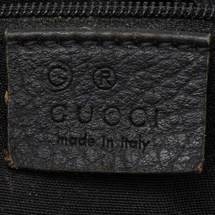 Pre Owned Gucci Black GG Canvas and Leather Abbey D-Ring Shopper Tote