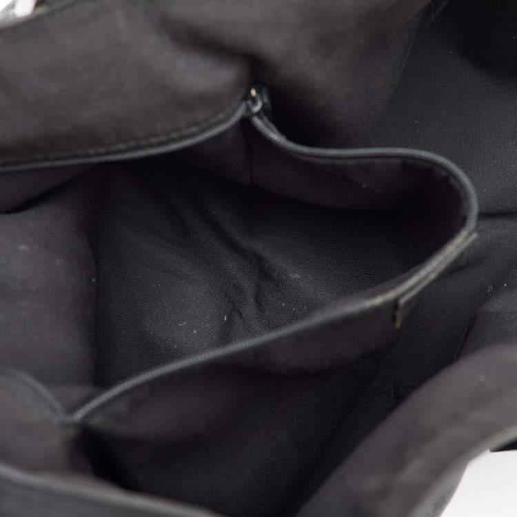 Pre Owned Gucci Black GG Canvas and Leather Abbey D-Ring Shopper Tote