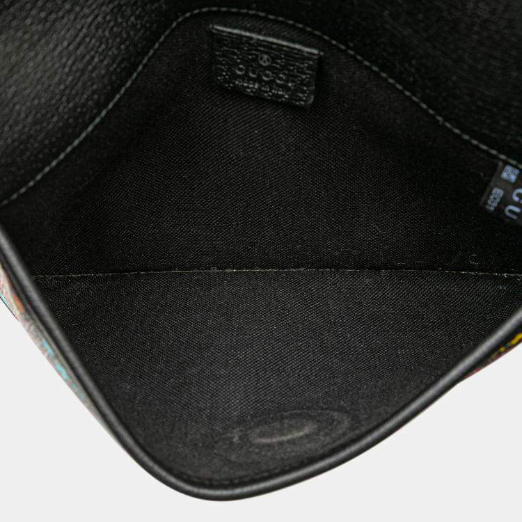Pre Owned Gucci Black Psychedelic GG Supreme Belt Bag