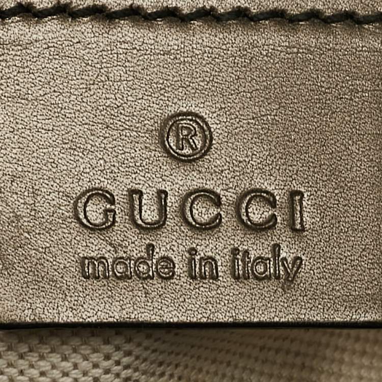 Pre Owned Gucci Metallic Guccissima Patent Leather Large Emily Chain Shoulder Bag