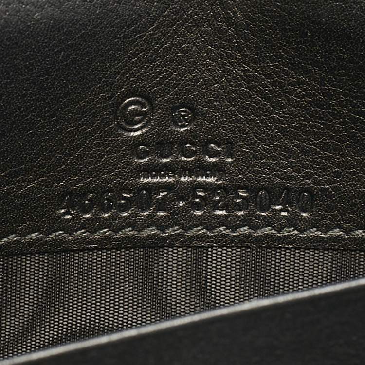 Pre Owned Gucci Black Microguccissima Leather Flap Crossbody Bag