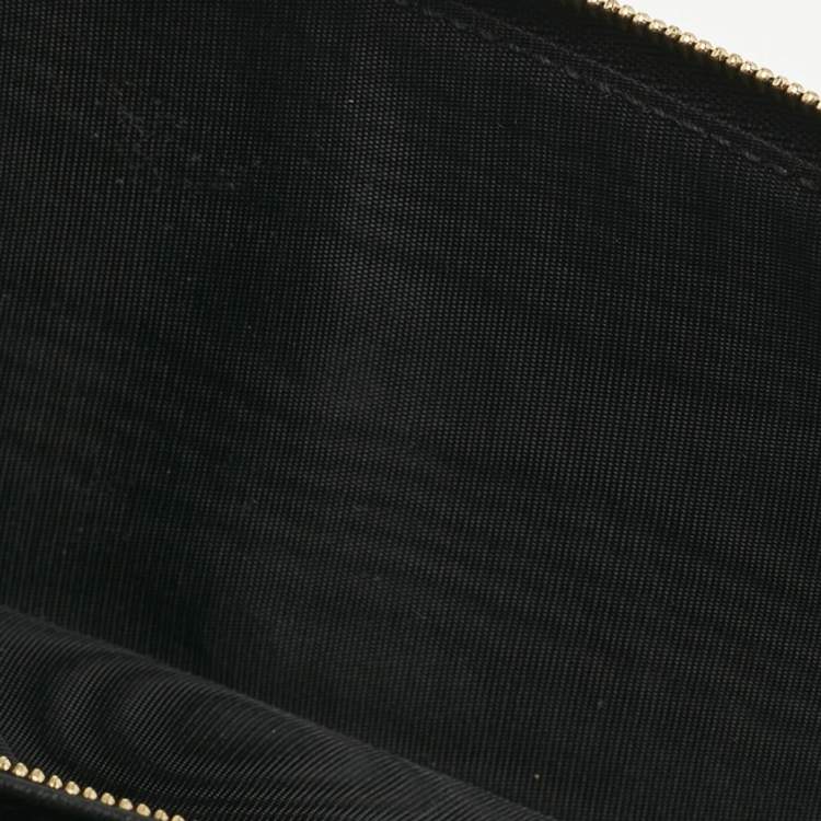 Pre Owned Gucci Black Microguccissima Leather Flap Crossbody Bag