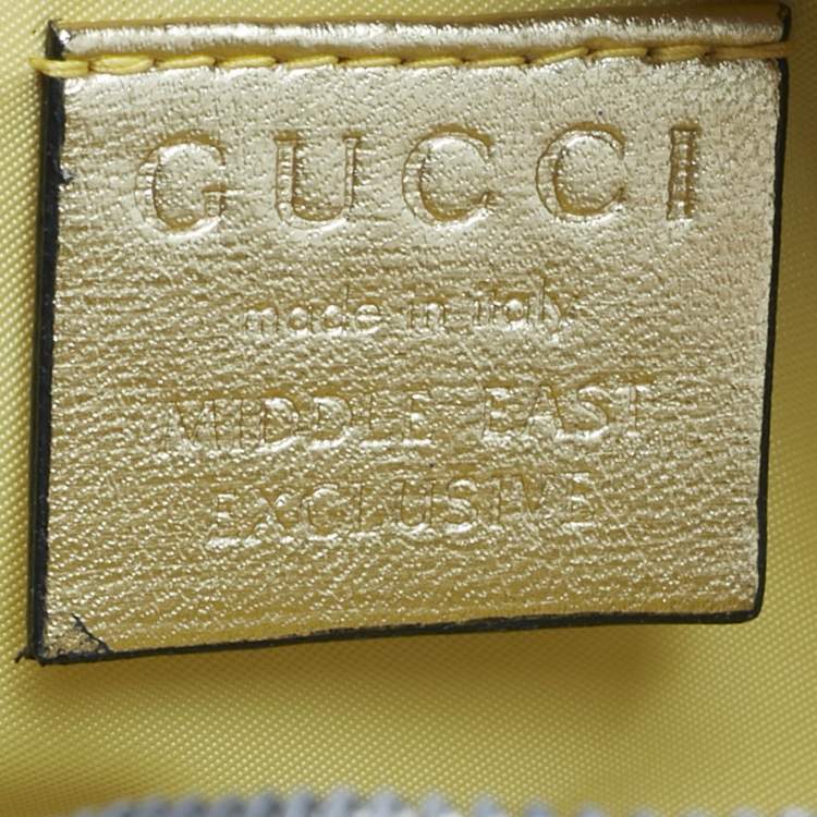 Pre Owned Gucci Gold Glitter and Leather Middle East Exclusive Owl Crossbody Bag