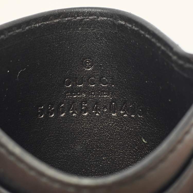 Pre Owned Gucci Black Quilted Leather GG Marmont Card Holder