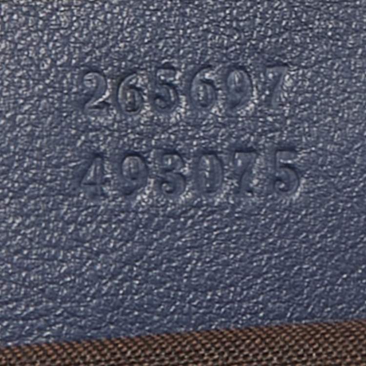 Pre Owned Gucci Navy Blue Guccissima Leather Medium Joy Boston Bag