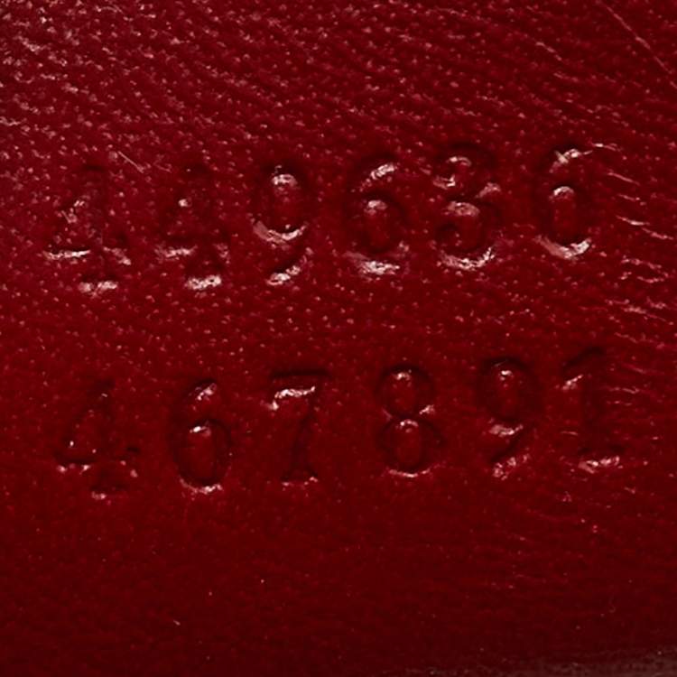 Pre Owned Gucci Red Microguccissima Leather Mini Emily Chain Crossbody Bag