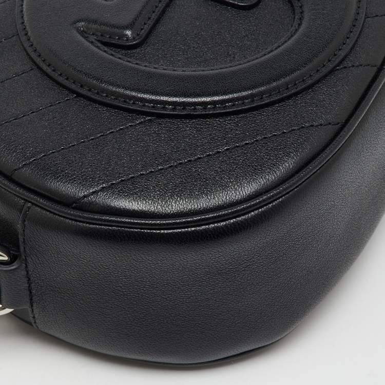 Pre Owned Gucci Black Leather Blondie Mini Shoulder Bag