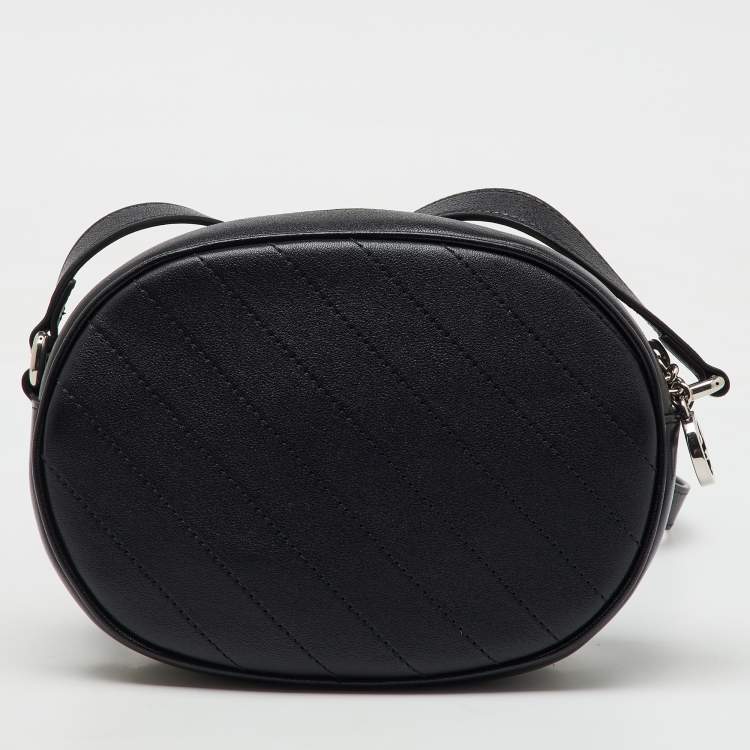 Pre Owned Gucci Black Leather Blondie Mini Shoulder Bag