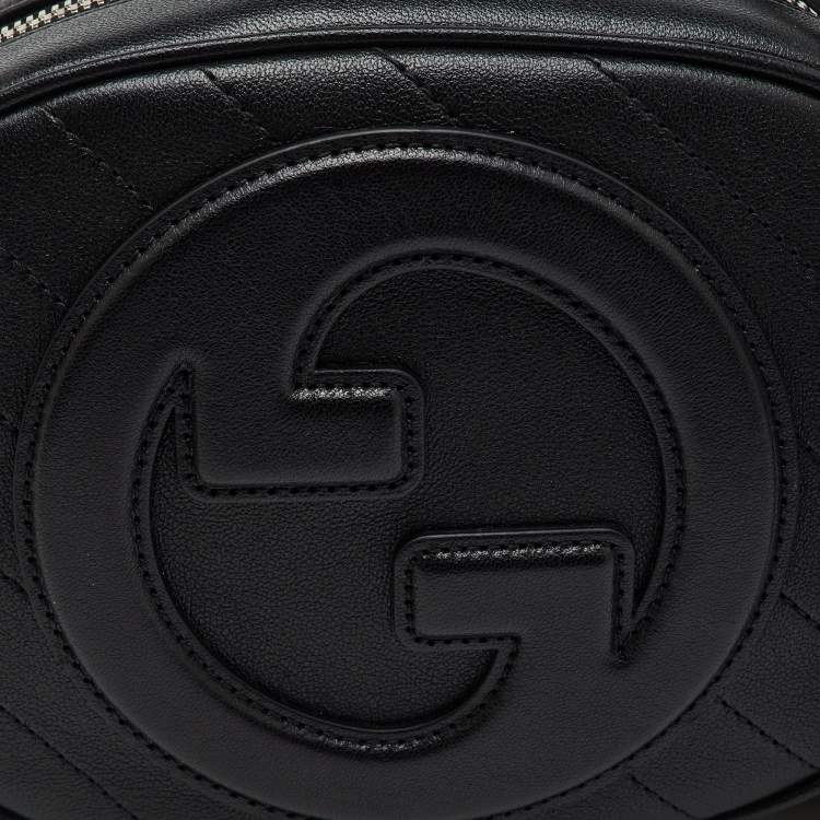 Pre Owned Gucci Black Leather Blondie Mini Shoulder Bag