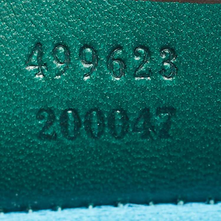 Pre Owned Gucci Green GG Velvet and Leather Small Dionysus Shoulder Bag